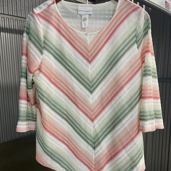 Alfred Dunner Striped Sweater Size M - Picture 1 of 4